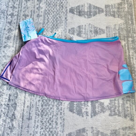 NWT y2k Purple and Blue Hibiscus Hawaiian Swim Skirt - Picture 3 of 6